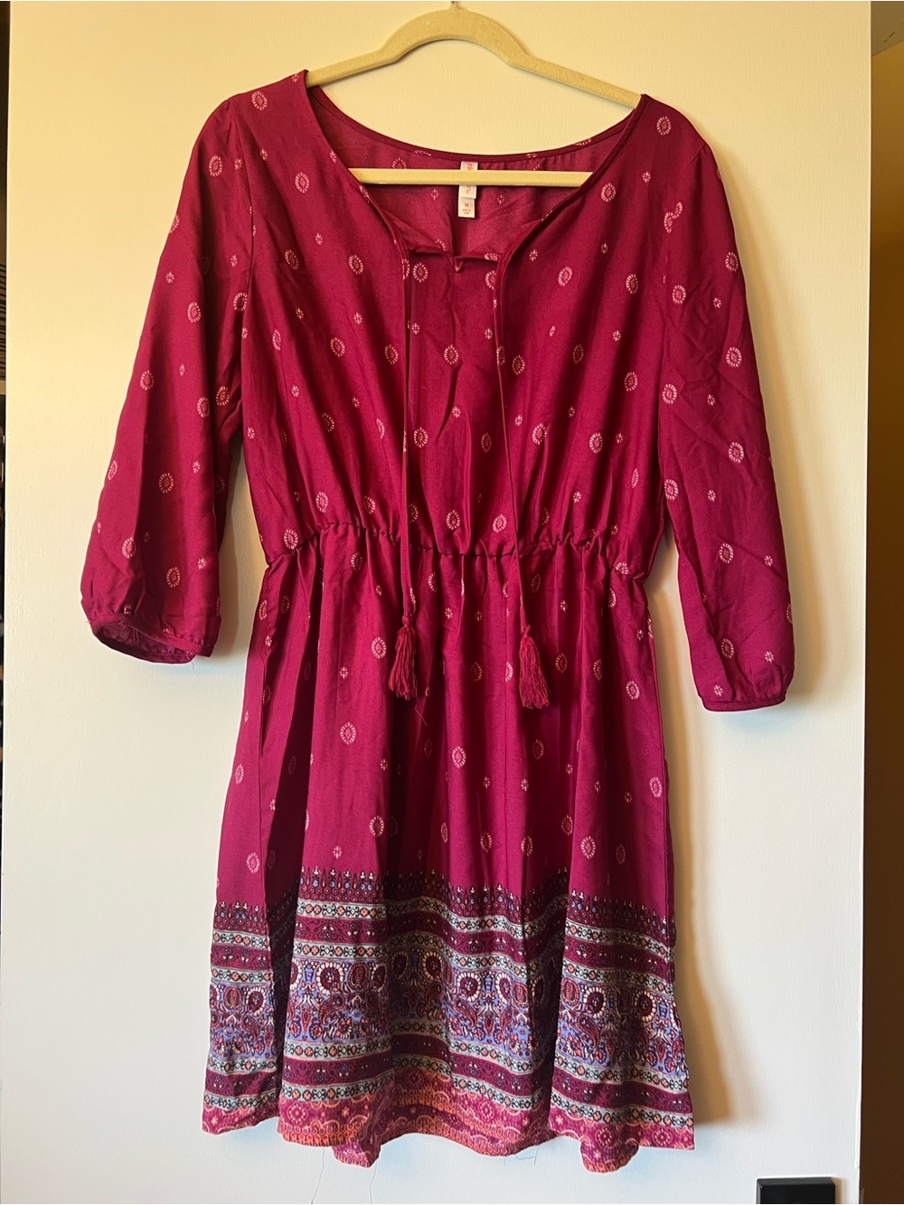 Womens Boho Tassel Dress